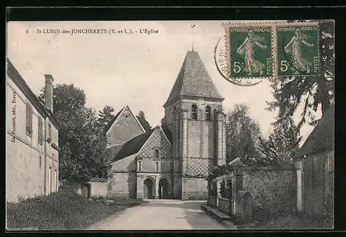 AK Saint-Lubin-des-Joncherets, l'Eglise