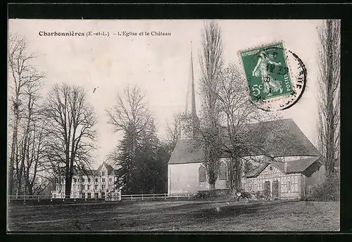 AK Charbonnières, l'Eglise et le Chateau