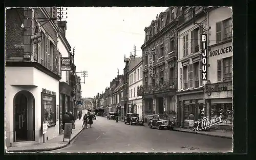 AK Dreux, Rue Saint-Martin, l'Hotel de France