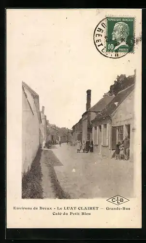 AK Le Luat-Clairet, Grande-Rue, Café du Petit Bleu