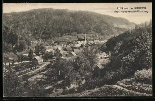 AK Wirsberg, Panoramablick vom Berg