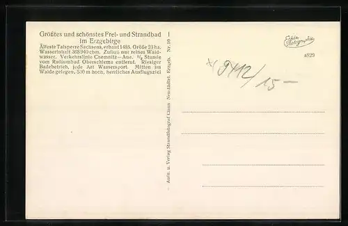 AK Neustädtel / Erzgeb., Strandbad Filzteich