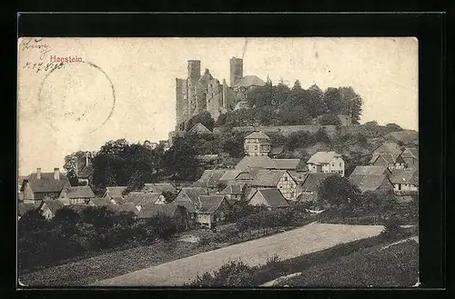 AK Bornhagen, Gesamtansicht mit Burg Hanstein