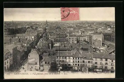 AK Saint-Denis, Vue générale, prise de la Mairie