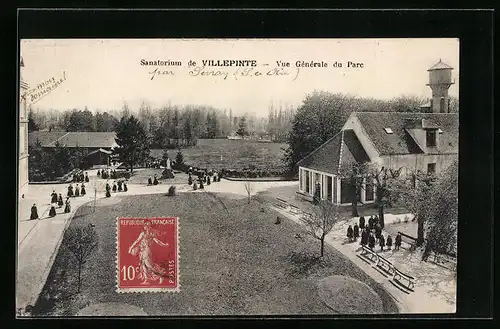 AK Villepinte, Sanatorium, Vue Générale du Parc