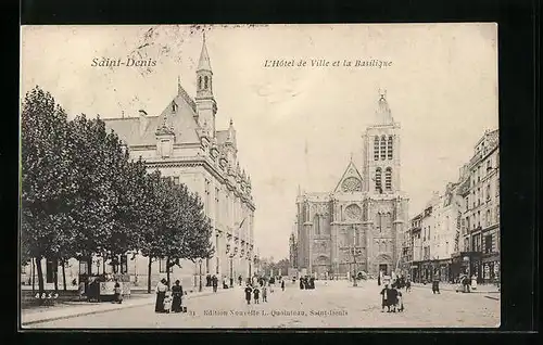 AK Saint-Denis, L`Hôtel de Ville et la Basilique