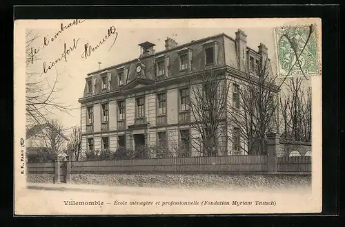 AK Villemomble, École ménagère et professionnelle Fondation Myriam Teutsch