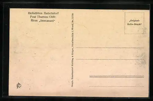 AK Thurnau-Hutschdorf / Obfr., Gesamtansicht mit Haus Immanuel und Kirche