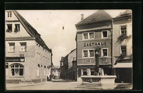 AK Bayreuth, Reiterbrunnen, Gasthaus