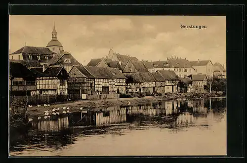 AK Gerstungen, Partie am Flussufer