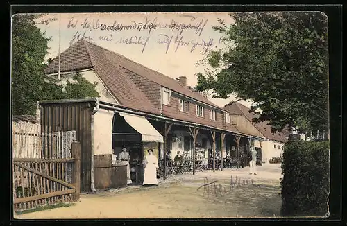 AK Langebrück i. S., Gasthaus Dresdner Heide, Hofewiese