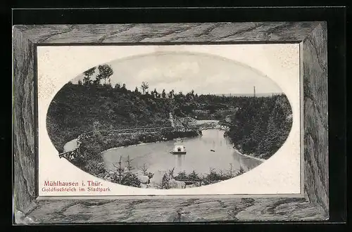 AK Mühlhausen i. Thür., Goldfischteich im Stadtpark