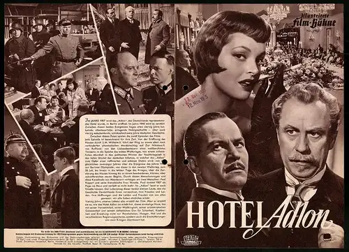 Filmprogramm IFB Nr. 2902, Hotel Adlon, Sebastian Fischer, Nelly Borgeaud, Regie: Josef von Baky