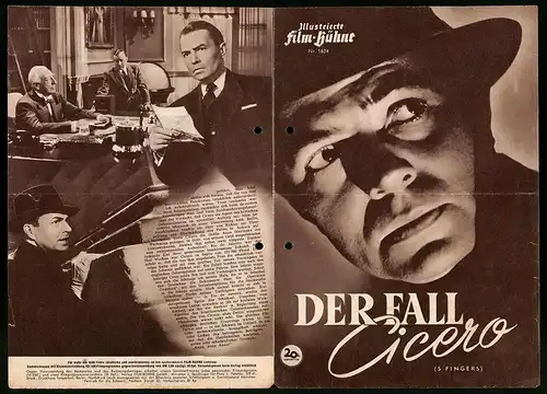 Filmprogramm IFB Nr. 1624, Der Fall Cicero, James Mason, Danielle Darrieux, Regie: J. L. Mankiewicz