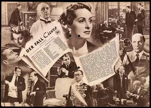 Filmprogramm IFB Nr. 1624, Der Fall Cicero, James Mason, Danielle Darrieux, Regie: J. L. Mankiewicz