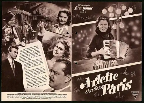 Filmprogramm IFB Nr. 2043, Arlette erobert Paris, Johanna Matz, Karlheinz Böhm, Claus Biederstaedt, Regie: V. Tourjansky