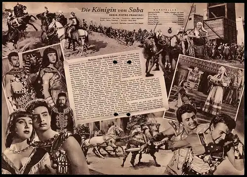 Filmprogramm IFB Nr. 1818, Die Königin von Saba, Leonora Ruffo, Gino Cervi, Franco Silva, Regie: Pietro Francisci