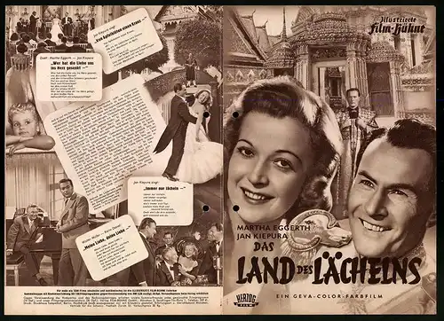 Filmprogramm IFB Nr. 1700, Das Land des Lächelns, Martha Eggerth, Jan Kniepura, Paul Hörbinger, Regie: Hans Deppe