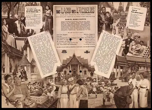 Filmprogramm IFB Nr. 1700, Das Land des Lächelns, Martha Eggerth, Jan Kniepura, Paul Hörbinger, Regie: Hans Deppe