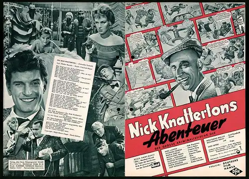 Filmprogramm DFH, Nick Knattertons Abenteuer, Karl Lieffen, Gloria Nylon, Regie: Hans Quest