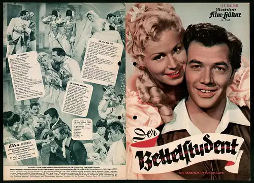 Filmprogramm IFB Nr. 3552, Der Bettelstudent, Gerhard Riedmann, Waltraud Haas, Regie: Werner Jacobs