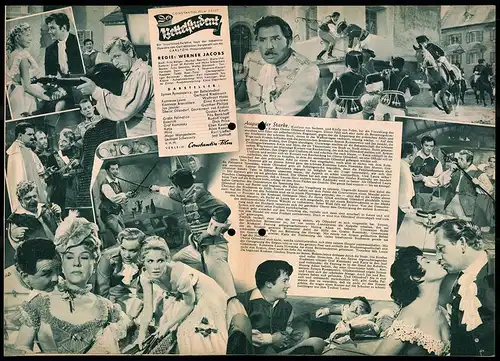 Filmprogramm IFB Nr. 3552, Der Bettelstudent, Gerhard Riedmann, Waltraud Haas, Regie: Werner Jacobs