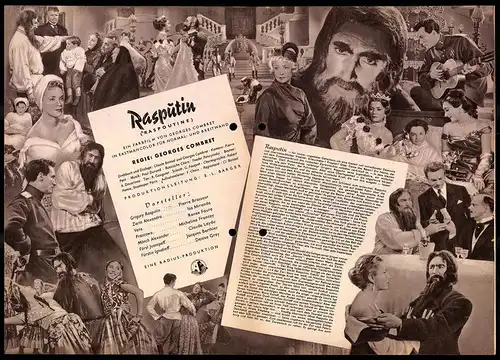 Filmprogramm IFB Nr. 2449, Rasputin, Pierre Brasseur, Isa Miranda, Regie: Georges Combret