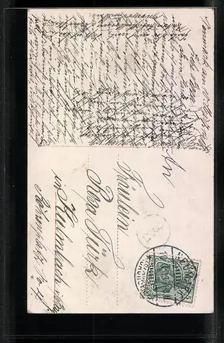 Foto-AK GL Co: Mädchen mit rosafarbenem Hut