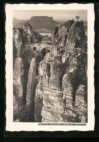 Foto-AK Walter Hahn, Dresden, Nr.3208: Ansicht Bastei-Brücke