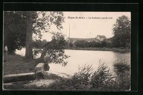 AK Cloyes, La Laiterie, vue du Loir