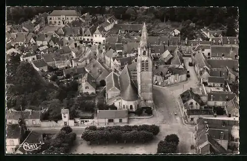 AK Cloyes, L`Eglise, Vue aérienne