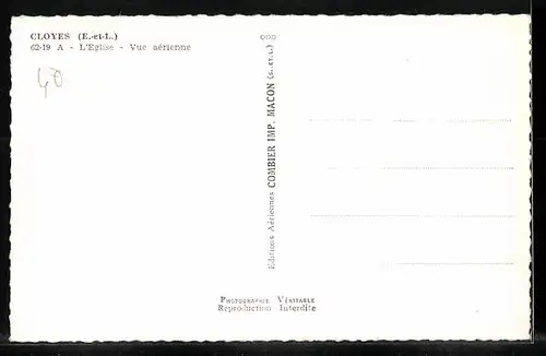 AK Cloyes, L`Eglise, Vue aérienne