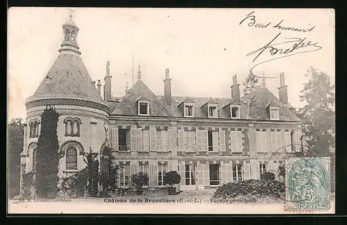 AK Arrou, Château de la Brunetière, Facade principale