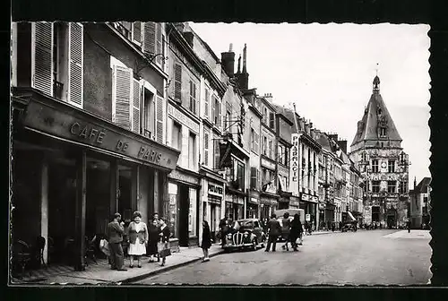 AK Dreux, Grande Rue, Strassenpartie