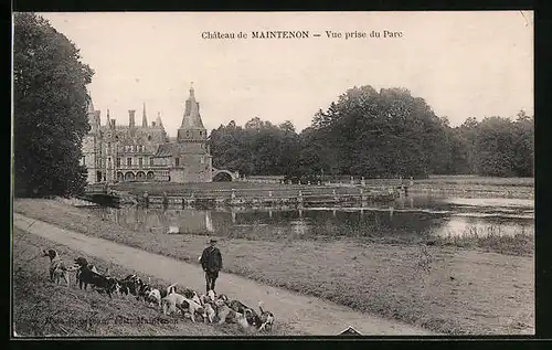 AK Maintenon, Le Château, Vue prise du Parc
