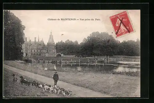 AK Maintenon, Le Château, Vue prise du Parc