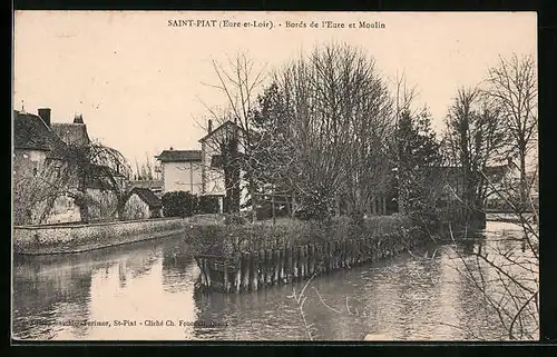 AK Saint-Piat, Bords de l`Eure et Moulin