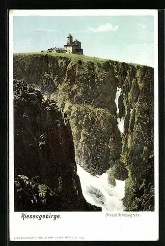 AK Schneegruben-Baude, Ansicht Grosse Schneegrube