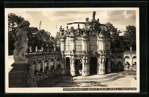 Foto-AK Walter Hahn, Dresden, Nr. 4591: Dresden, Zwinger, Wall-Pavillon