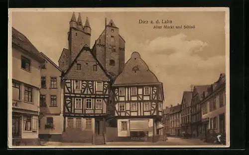 AK Diez /Lahn, Alter Markt und Schloss
