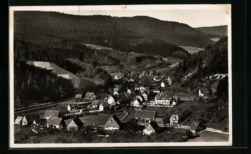 AK Alpirsbach-Rötenbach, Ortsansicht aus der Vogelschau