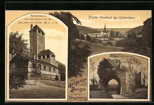 AK Hattenheim, Kloster Eberbach, Schutzhaus auf der Hallgarter-Zange
