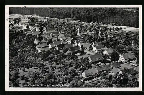 AK Herzogsweiler, Fliegeraufnahme des Ortes