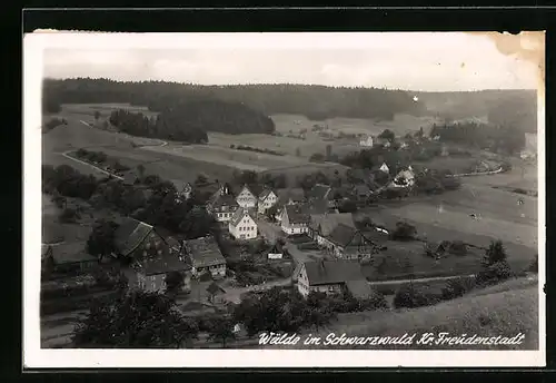 AK Wälde /Schwarzwald, Ortsansicht aus der Vogelschau