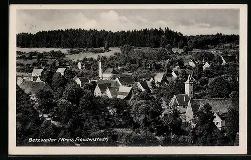 AK Betzweiler b. Freudenstadt, Totalansicht mit Kirchen