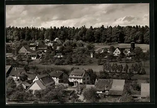 AK Kälberbronn, Ortspartie mit Gasthaus und Pension zum Schwanen
