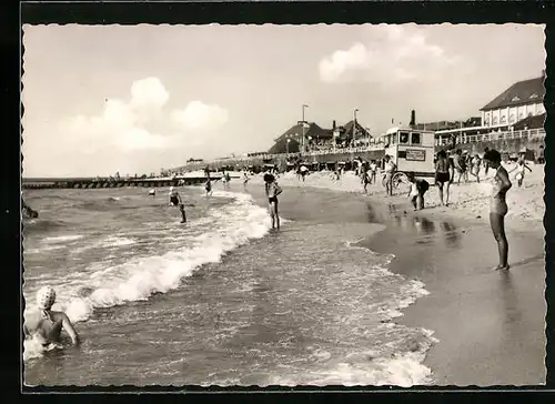 AK Westerland /Sylt, Badegäste am Kurstrand