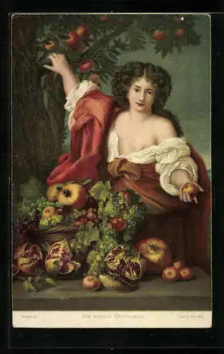 Künstler-AK Stengel & Co. Nr. 29725: Die schöne Obstleserin