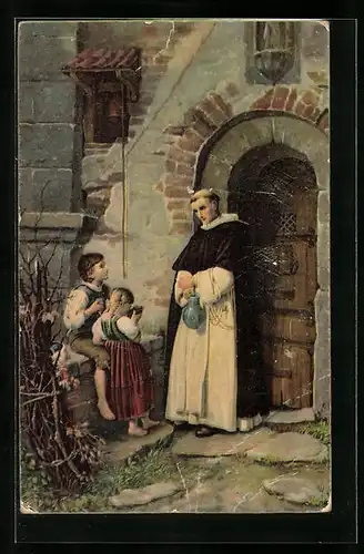 Künstler-AK Stengel & Co. Nr. 29322: An der Klosterpforte