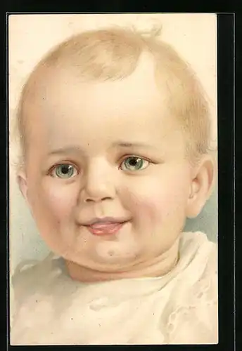 AK Lächelndes blondes Kleinkind